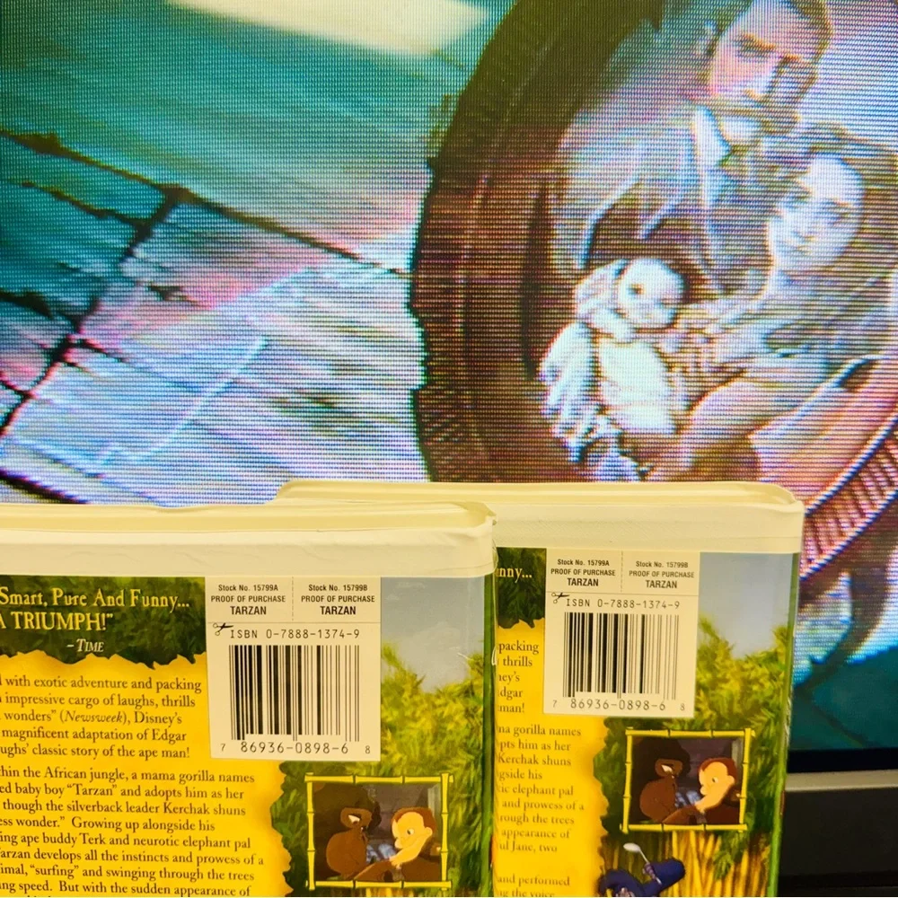Disney Tarzan VHS with Jungle Art
